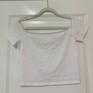 White Off-Shoulder Women's Top